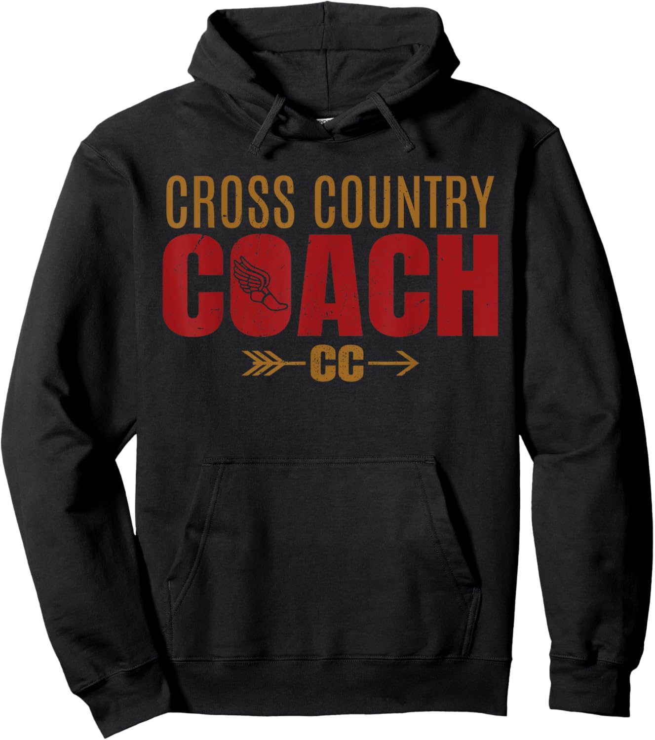 Cross Country Coach Gifts XC Runner Mountain Running Shirt Hoodie - Hoodie | Black