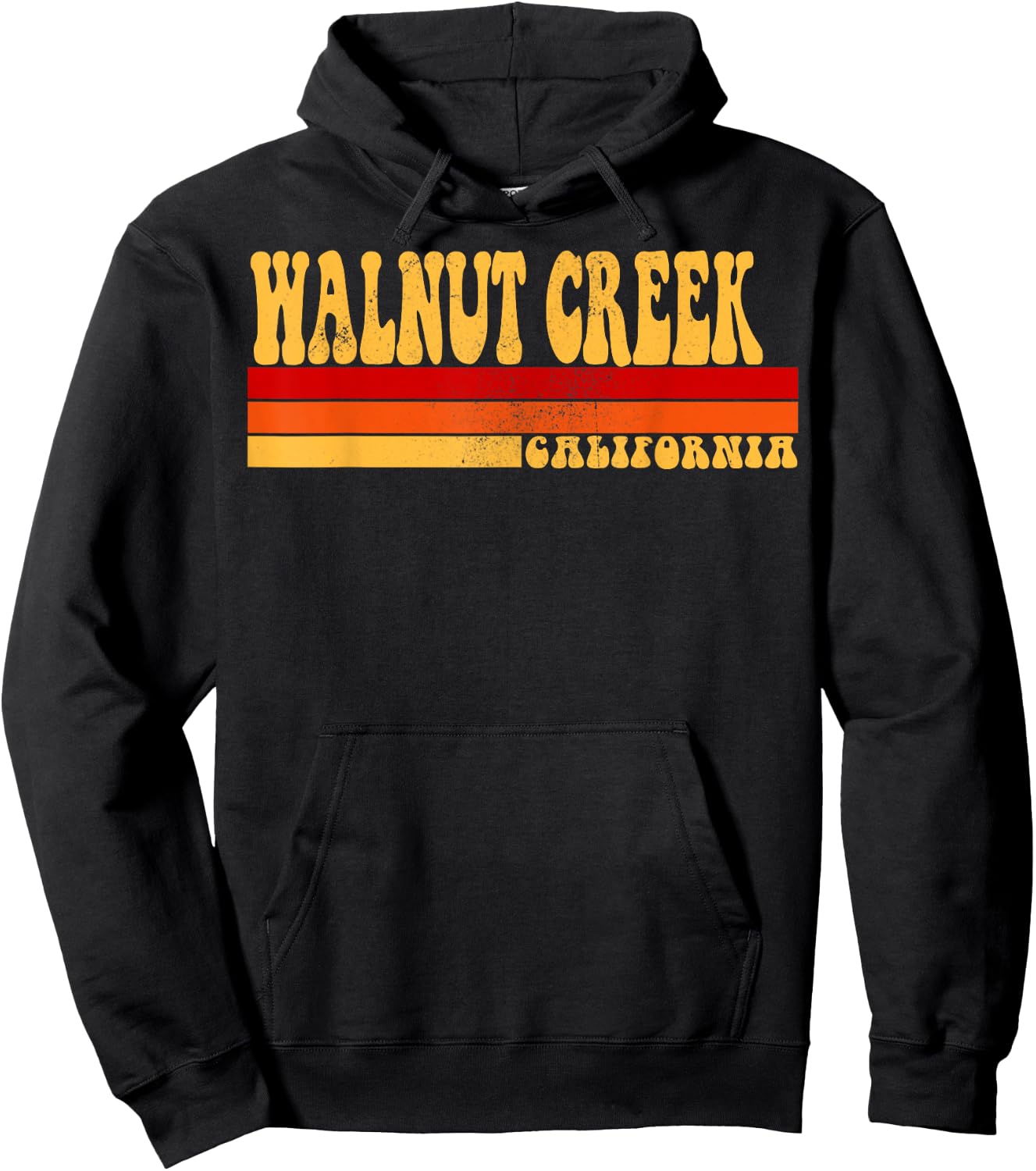 WALNUT CREEK California City Vintage Roots Retro 70s 80s Hoodie - Hoodie | Black