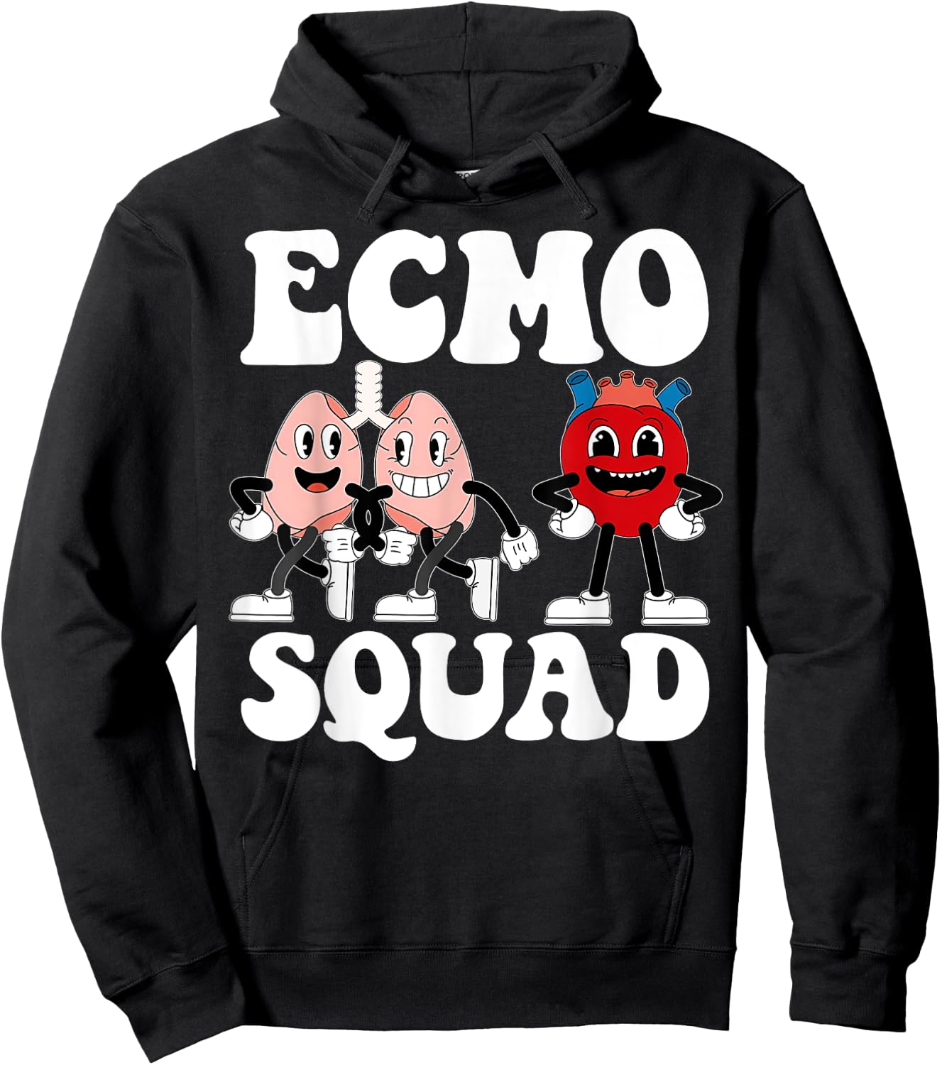 Retro ECMO Nurse Squad Ecmo Specialist Crew Cvicu ICU Peds Hoodie - Hoodie | Black