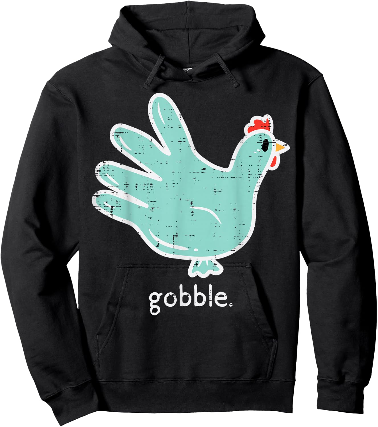 Thanksgiving Nurse Gloves Turkey Gobble Scrub Top Men Women Hoodie - Hoodie | Black