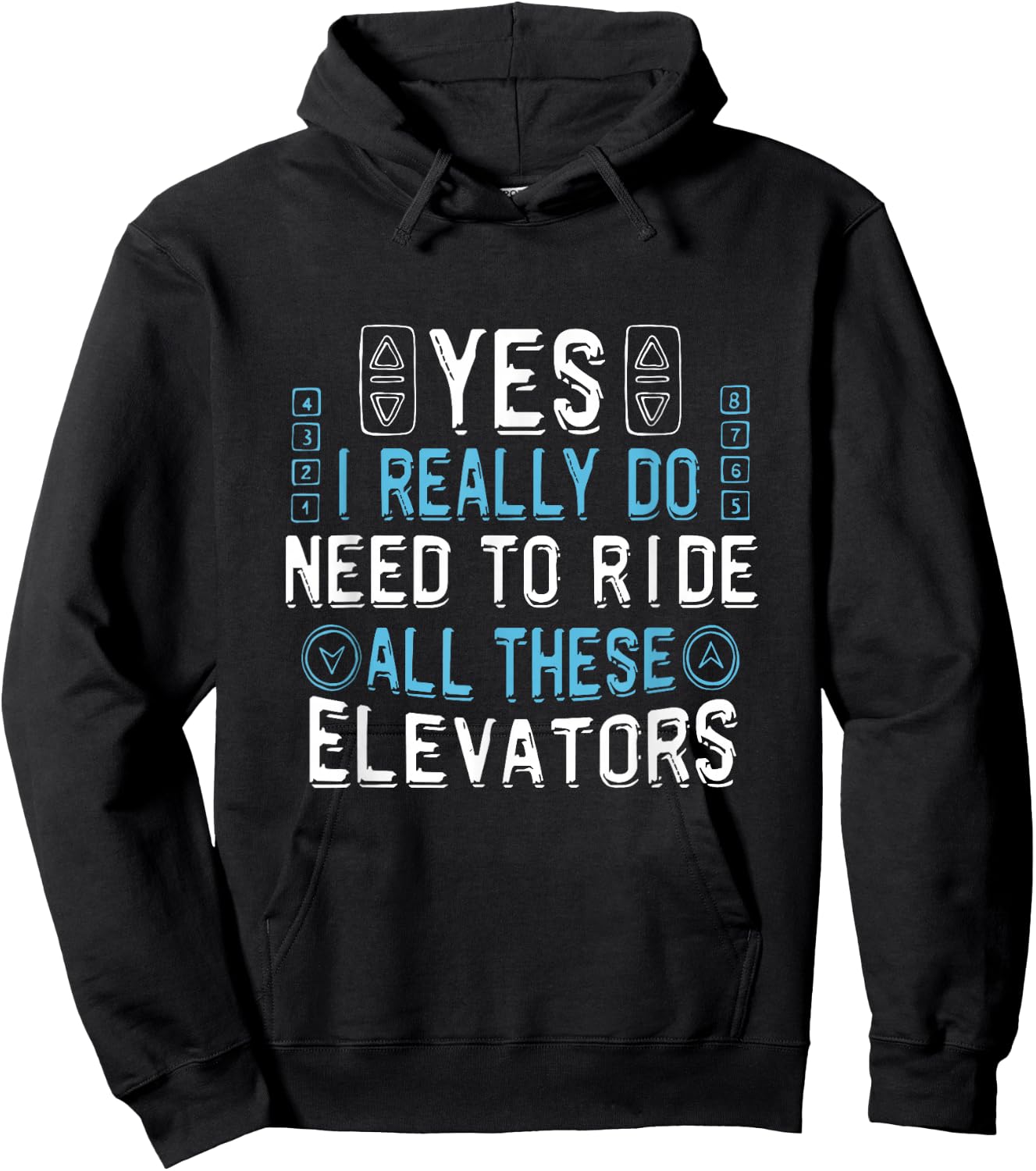 Elevator Mechanic Men Engineer Constructor Elevator Hoodie - Hoodie | Black