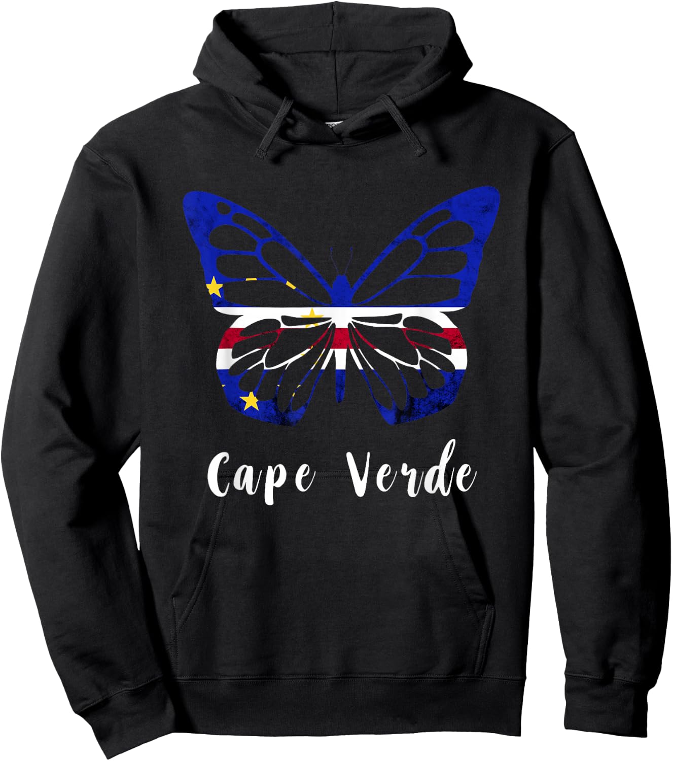 Cape Verde Butterfly Cape Verdean Pride Hope Cabo Verdean Hoodie - Hoodie | Black