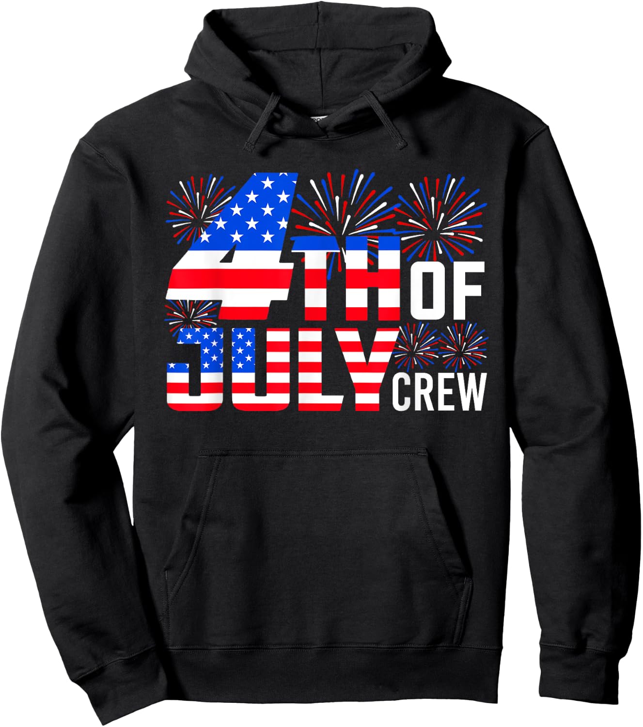 4th Of July Crew Funny Independence Day Family Matching Hoodie - Hoodie | Black