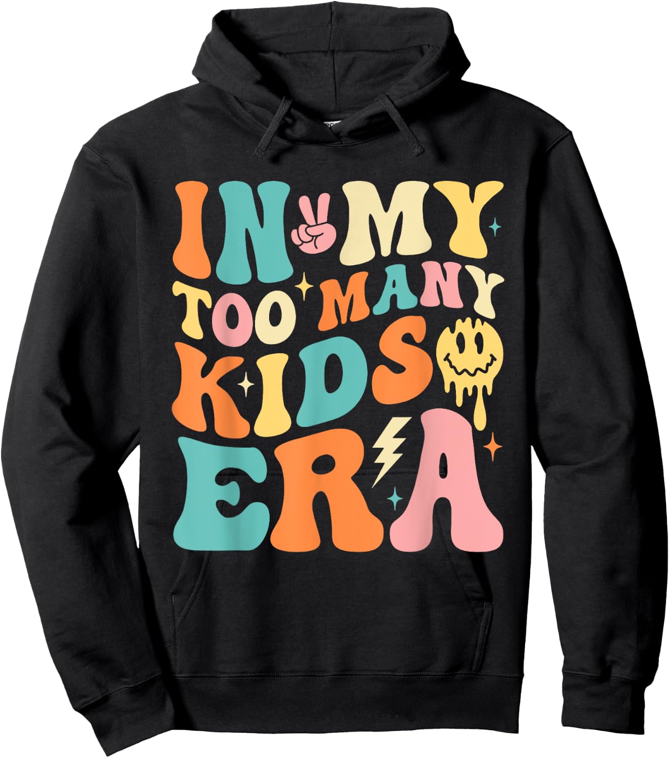 In My Too Many Kids Era Funny Mom Dad Kids Hoodie - Hoodie | Black