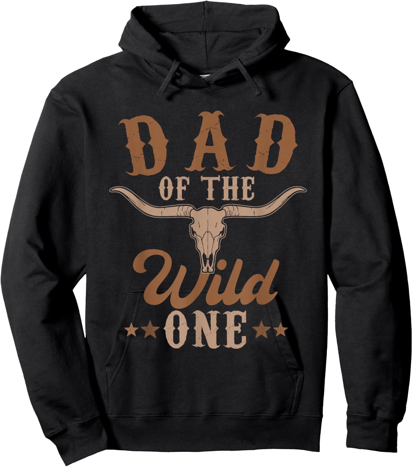 Dad Of The Wild One Cowboy Western Rodeo Party Matching Hoodie - Hoodie | Black