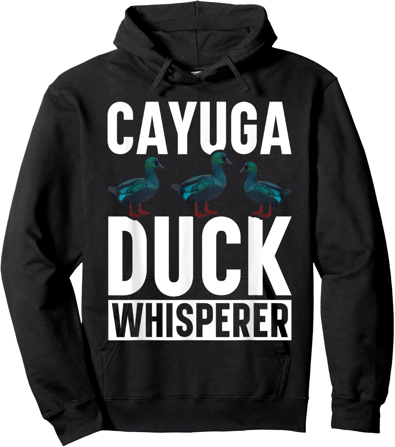 Cayuga Duck Stuffed Animal Plush Caygua Duck Lover Food Hoodie - Hoodie | Black