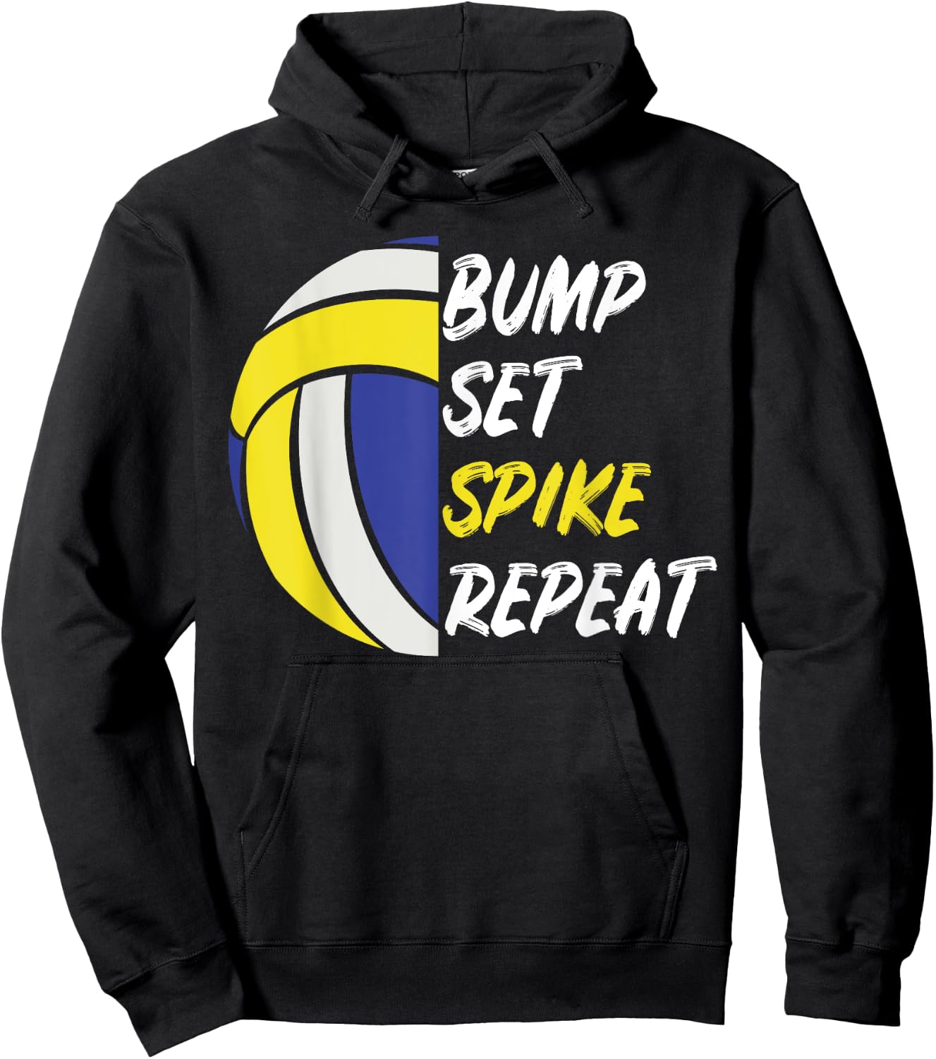 Beach Volleyball Bump Set Spike Repeat Gift: & Hoodie - Hoodie | Black