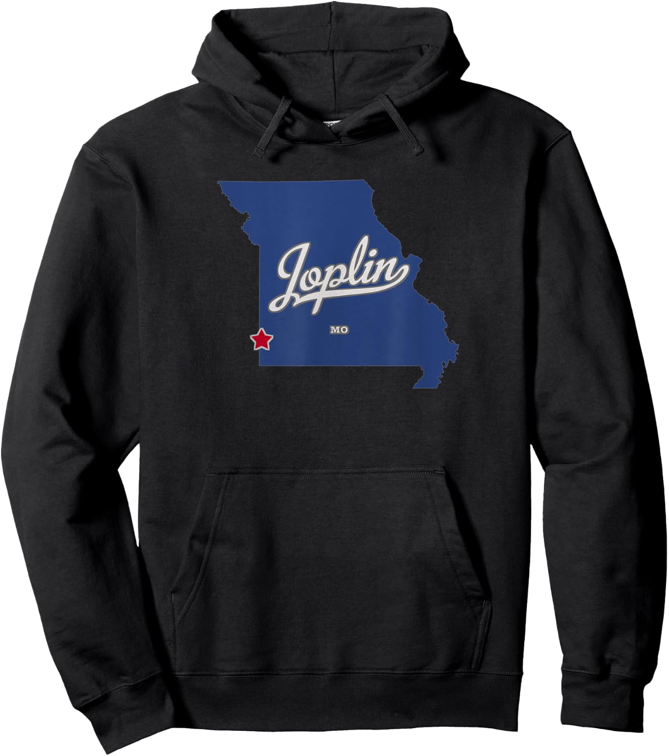 Joplin Missouri MO Map Hoodie - Hoodie | Black