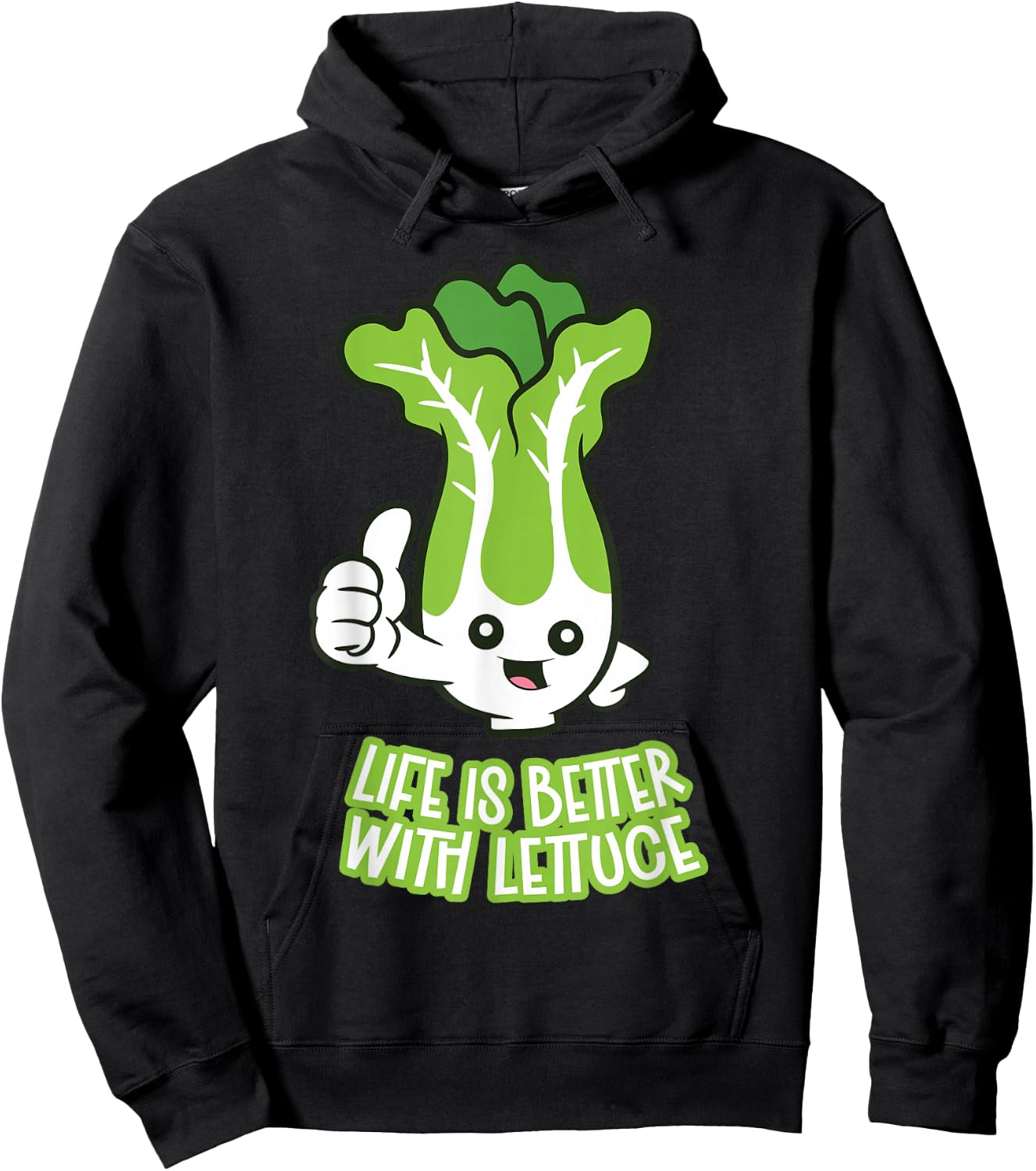 Life Is Better With Lettuce Hoodie - Hoodie | Black