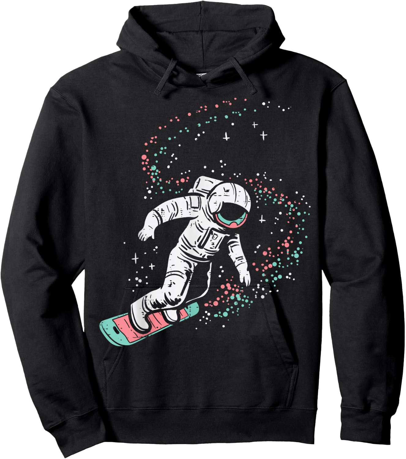 Astronaut Surfing Space Galaxy Surf Surfer Men Women Kids Hoodie - Hoodie | Black