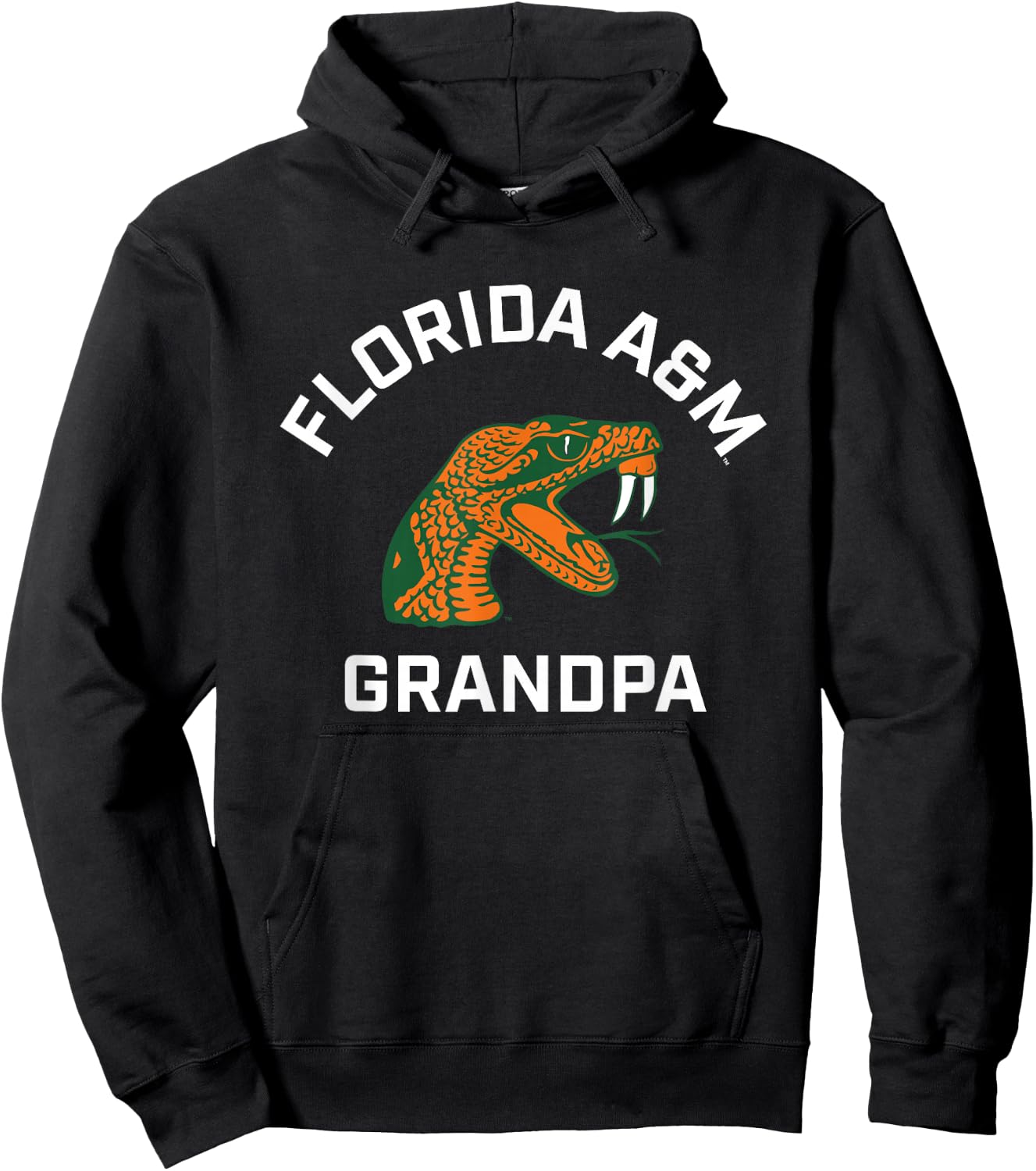 Florida A&M University FAMU Rattlers Arched Grandpa Hoodie - Hoodie | Black