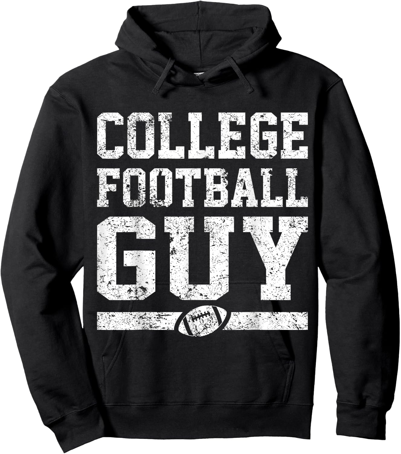 Vintage Funny College Football Hoodie - Hoodie | Black
