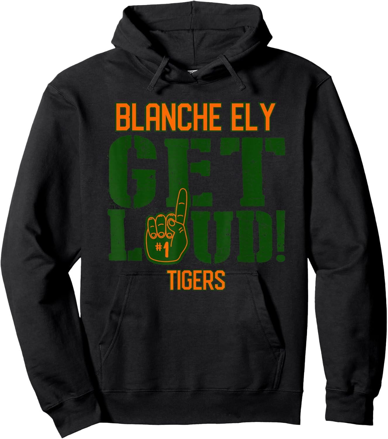 Blanche Ely High School GET LOUD Tigers Hoodie - Hoodie | Black