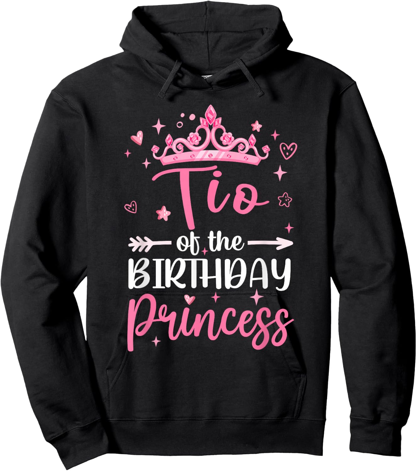 Tio Of The Birthday Princess Birthday Girl Kid Family Hoodie - Hoodie | Black