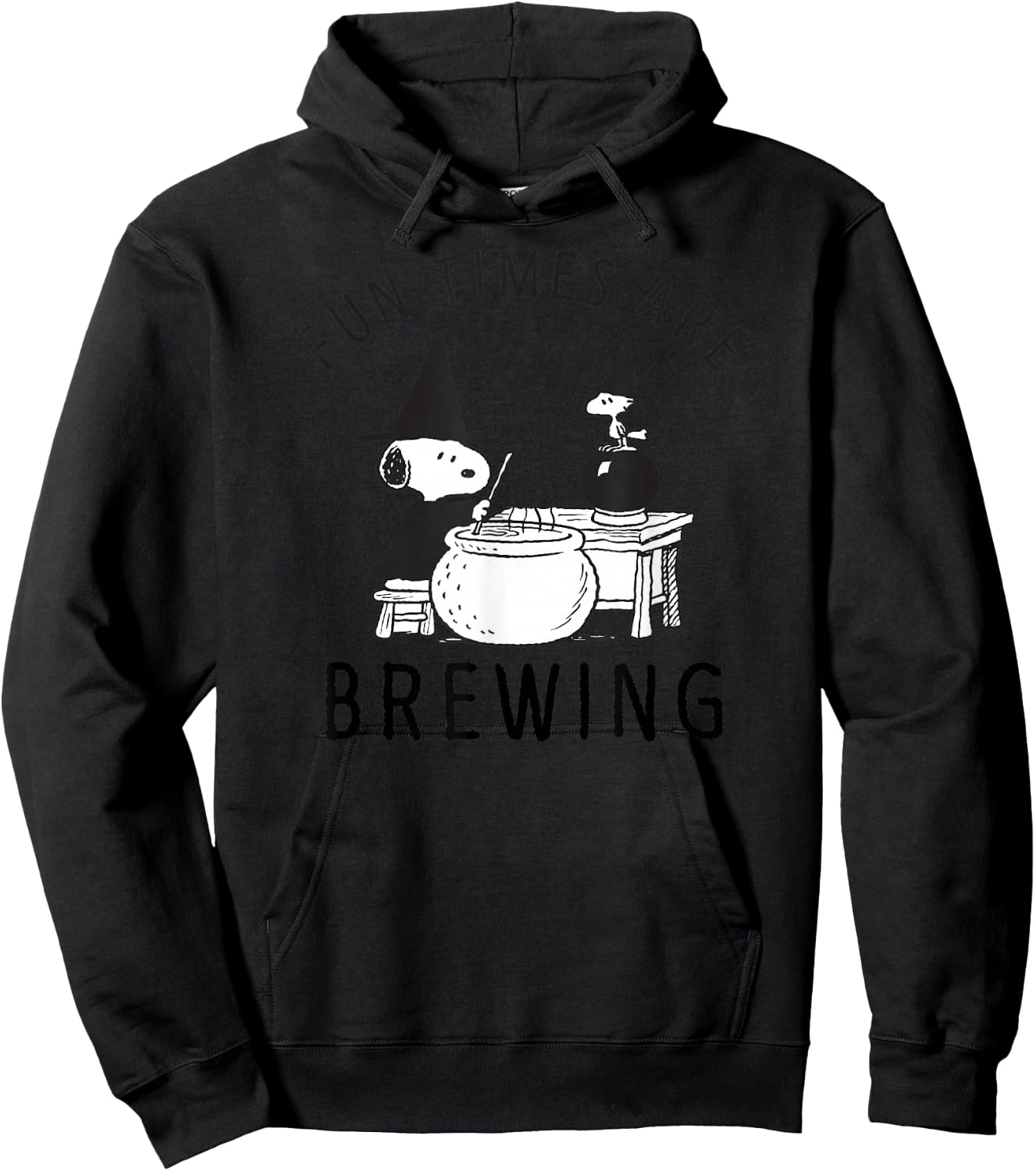 Peanuts Halloween Fun times are Brewing Hoodie - Hoodie | Black