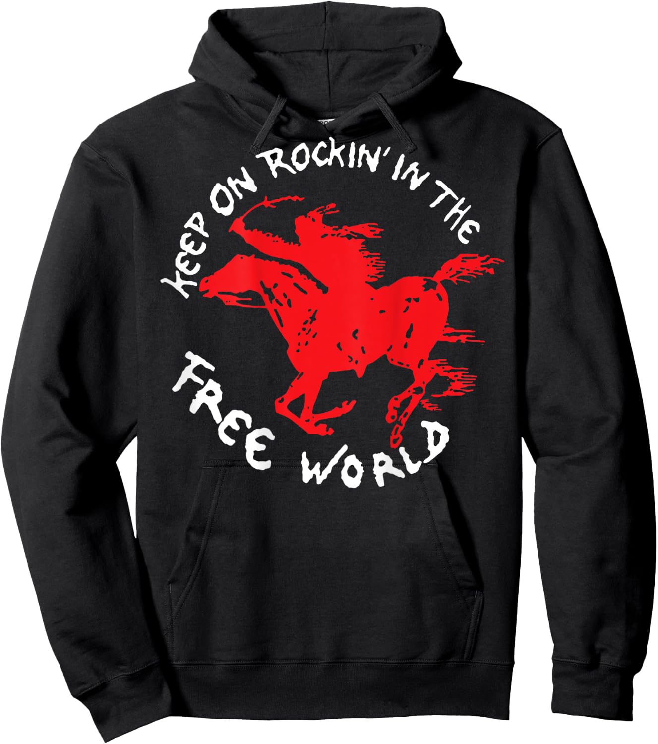 keep on rockin' in the free world (ON BACK) Hoodie - Hoodie | Black