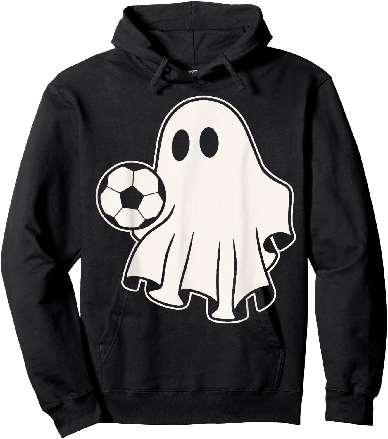 Funny Soccer Ghost Playing Soccer Lovers Halloween Hoodie - Hoodie | Black