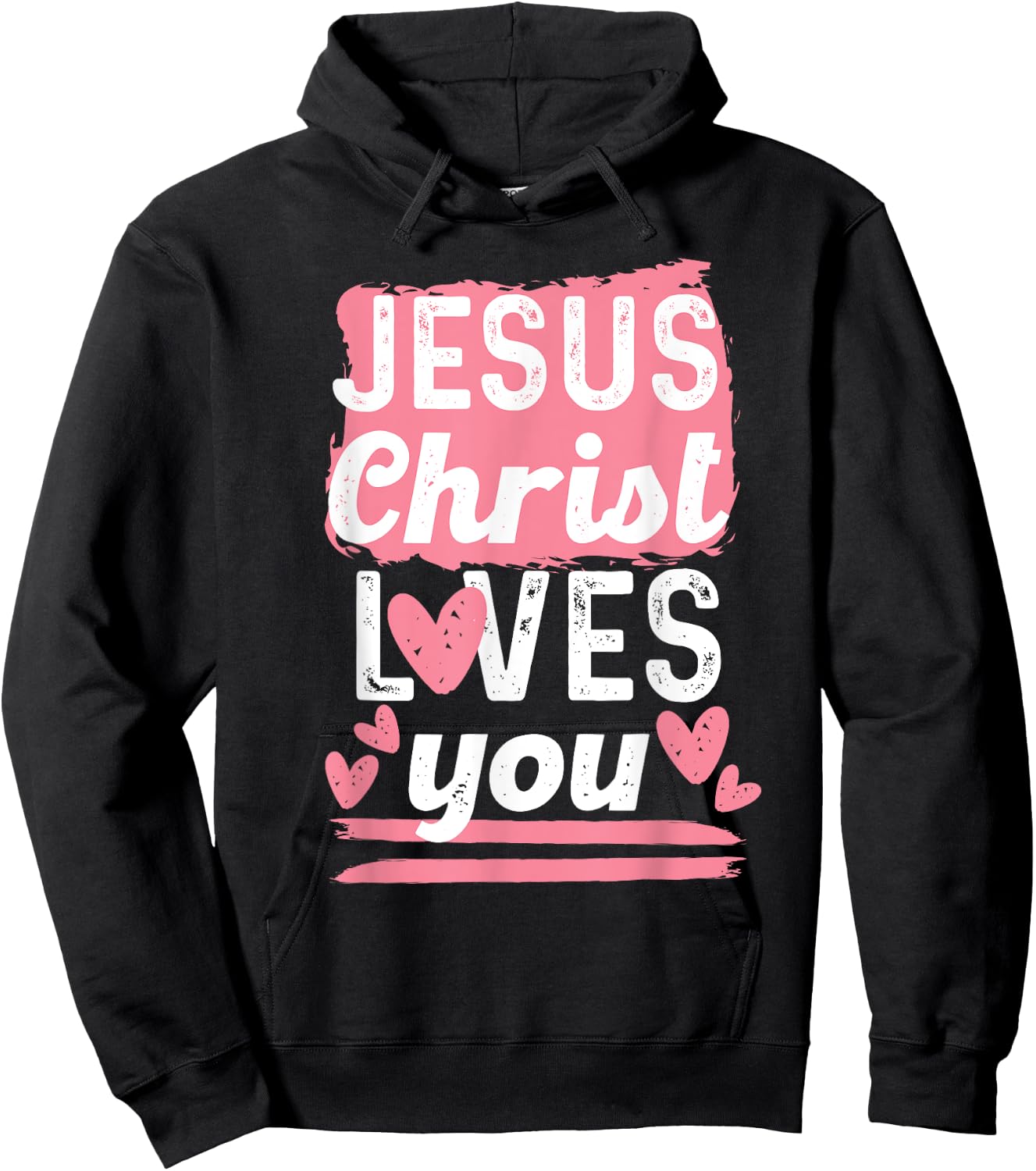 Jesus christ loves you Women and Girl Hoodie - Hoodie | Black