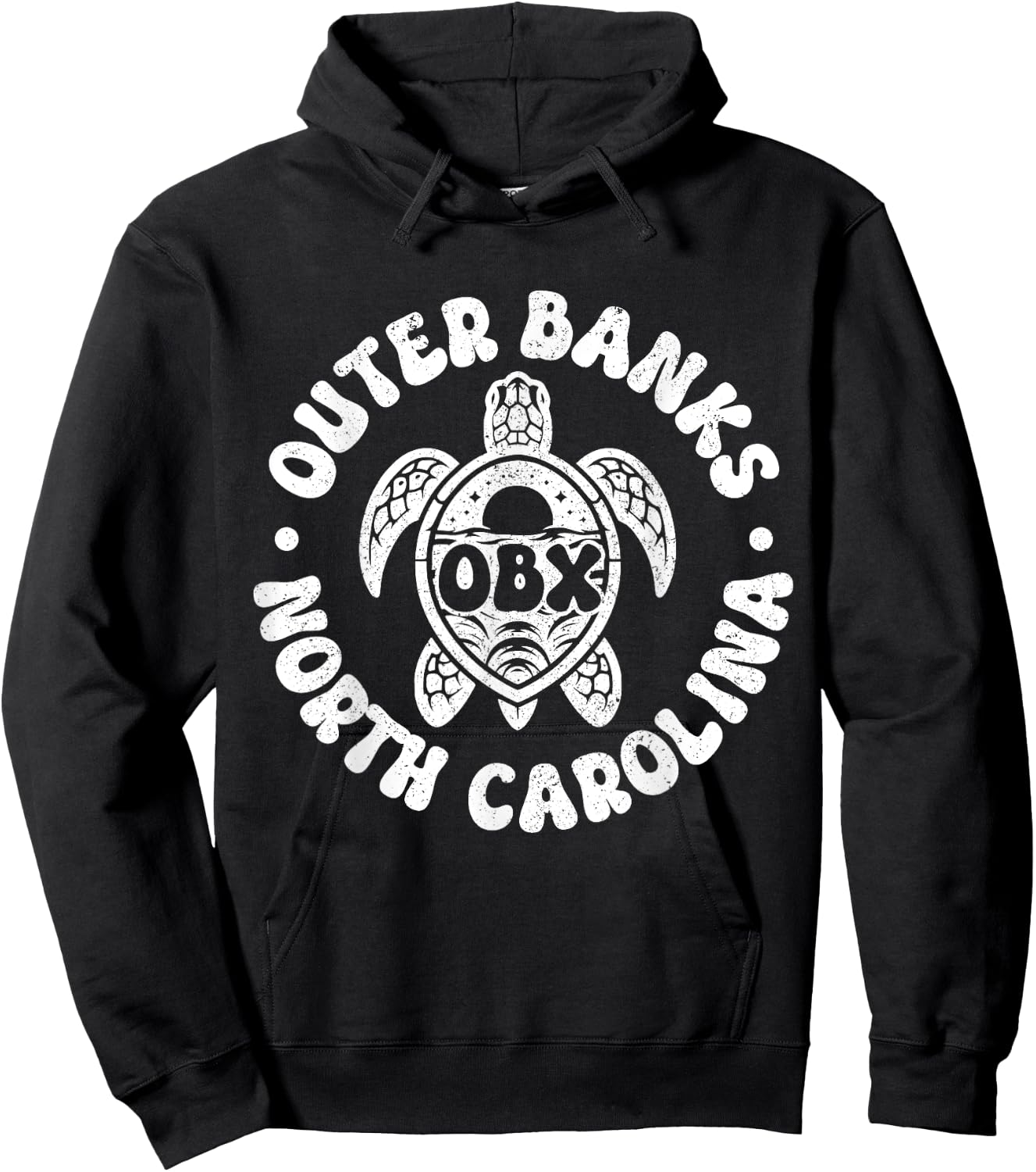 Outer Banks North Carolina Sea Turtle Beach Surf Souvenir Hoodie - Hoodie | Black