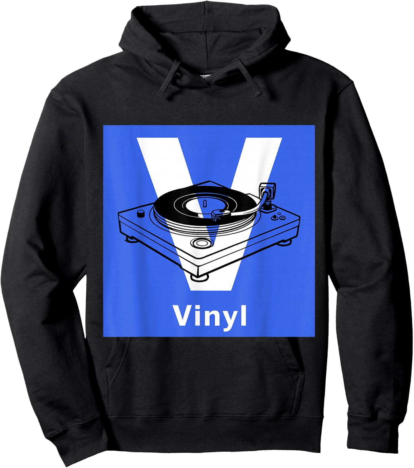 Old School DJ Retro Vinyl Collector Vintage Turntable Hoodie - Hoodie | Black