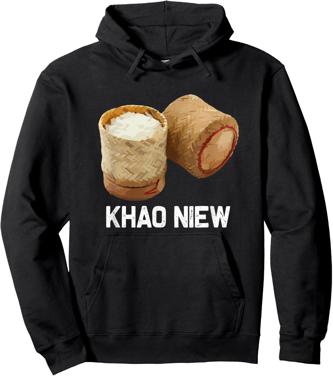 Sticky Rice | Khao Niew | Laos Thai Food Culture Hoodie - Hoodie | Black