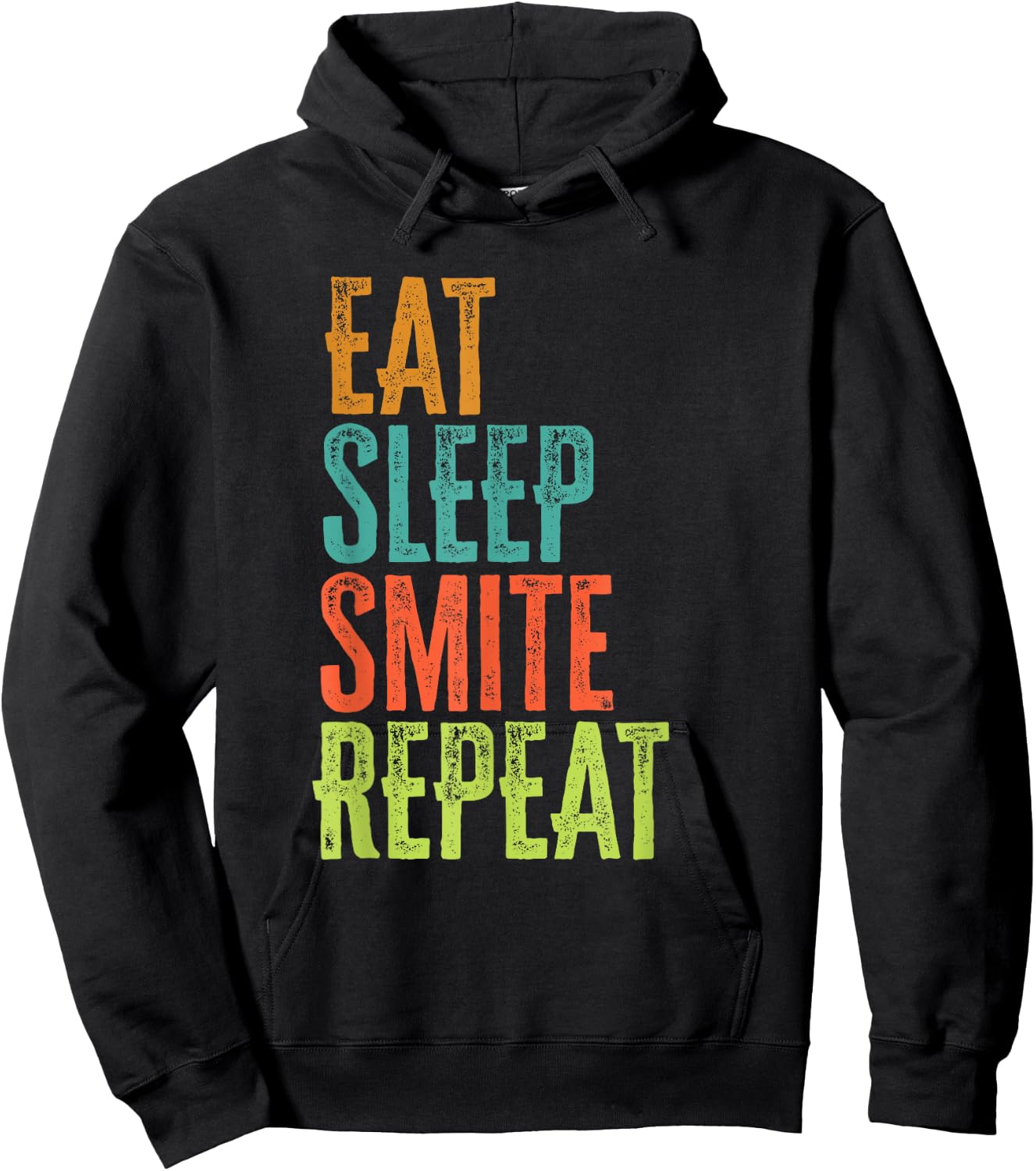 Retro Eat Sleep Smite Repeat Strike Strongly Legend Player Hoodie - Hoodie | Black