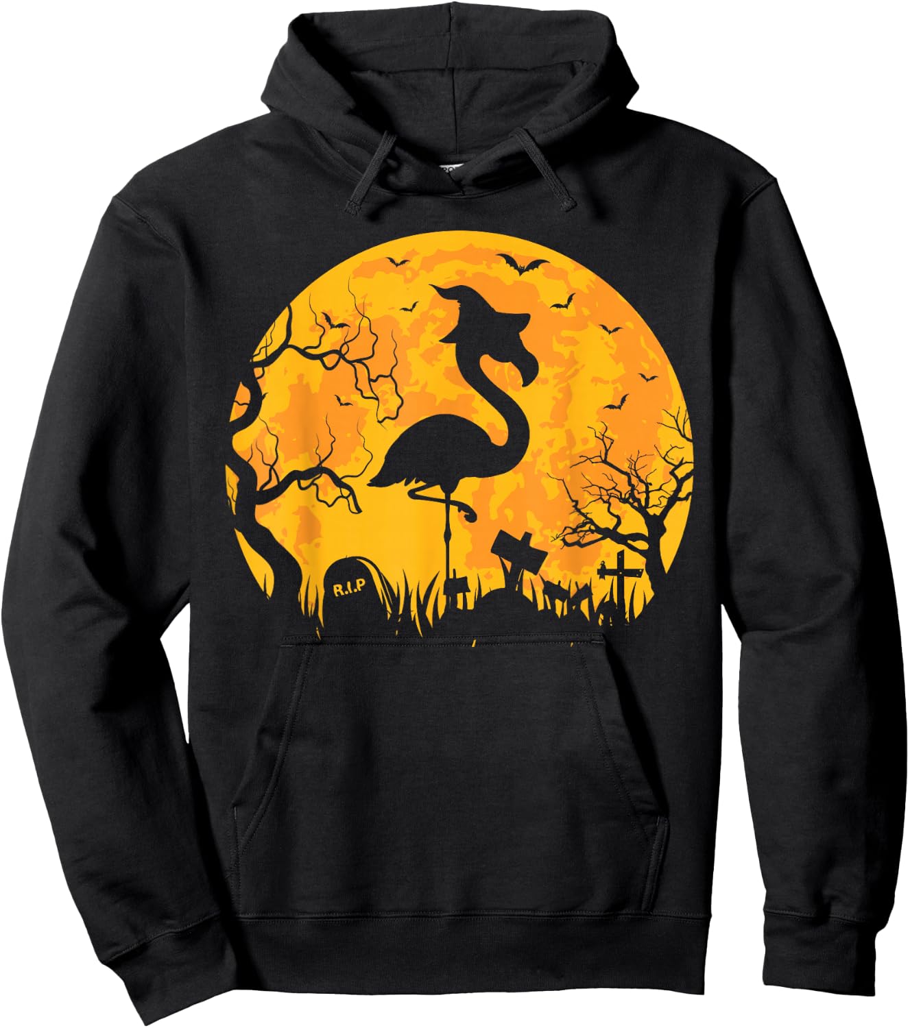 Spooky Flamingos For Halloween Flamingo Women Hoodie - Hoodie | Black