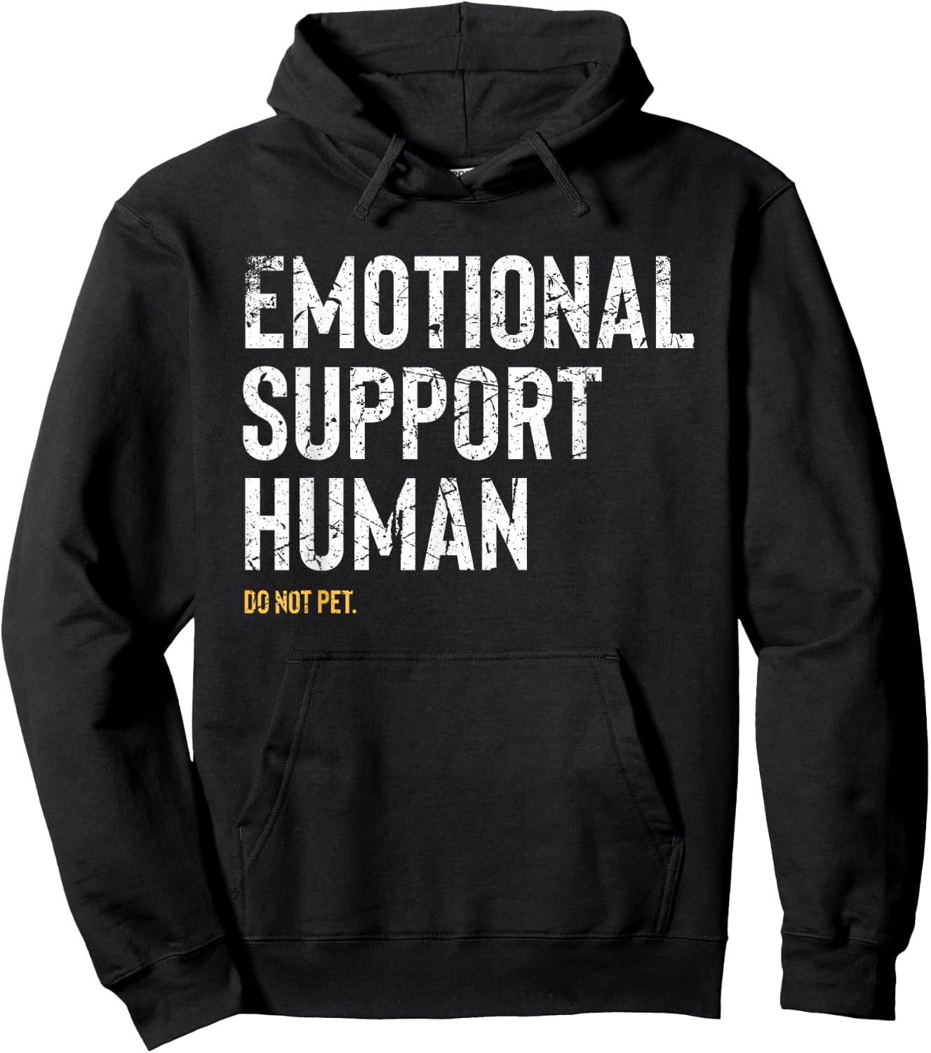 Emotional Support Human Women Men Funny Pet Owner Hoodie - Hoodie | Black