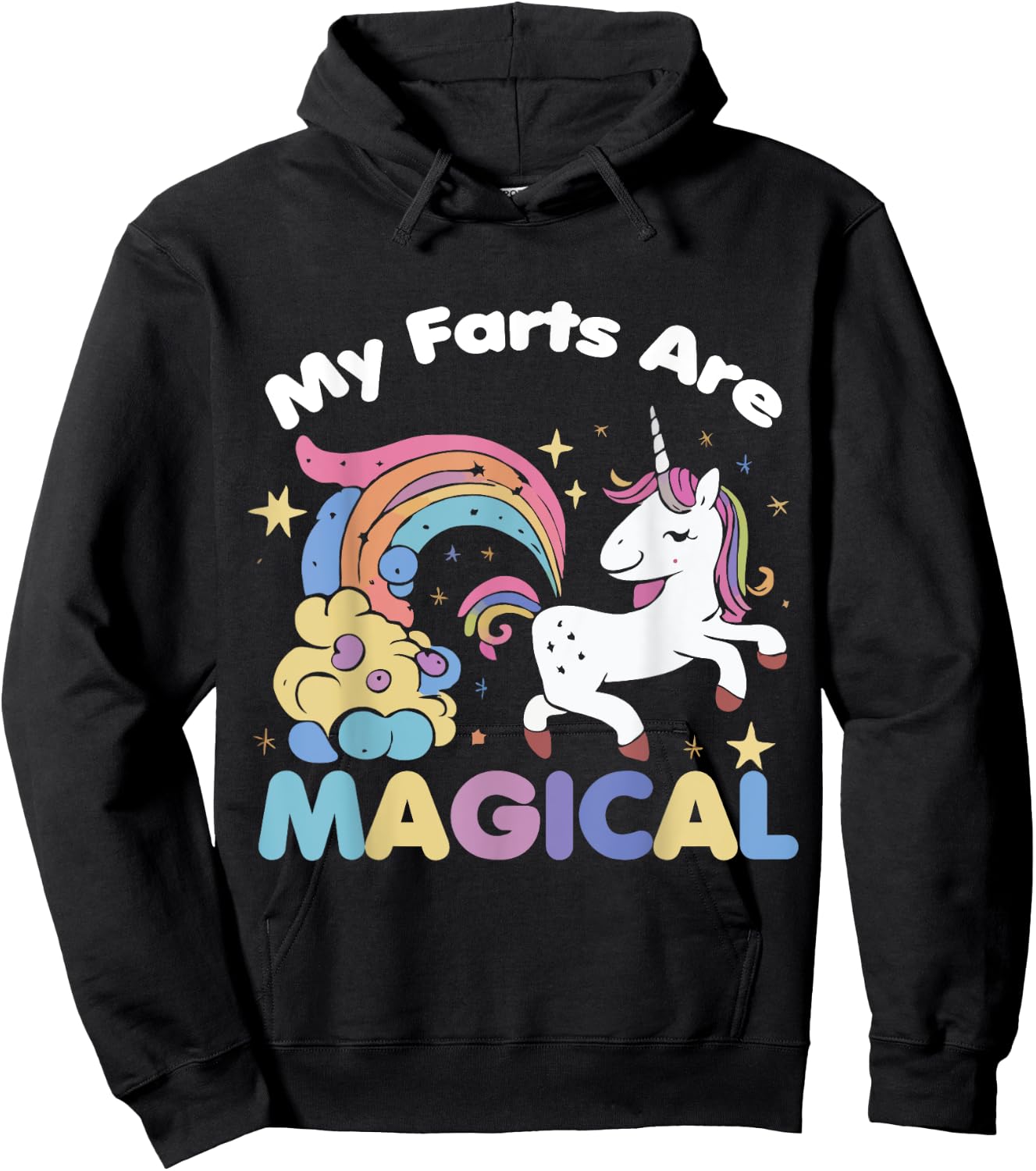 My Farts Are Magical Funny Unicorn Gag Hoodie - Hoodie | Black