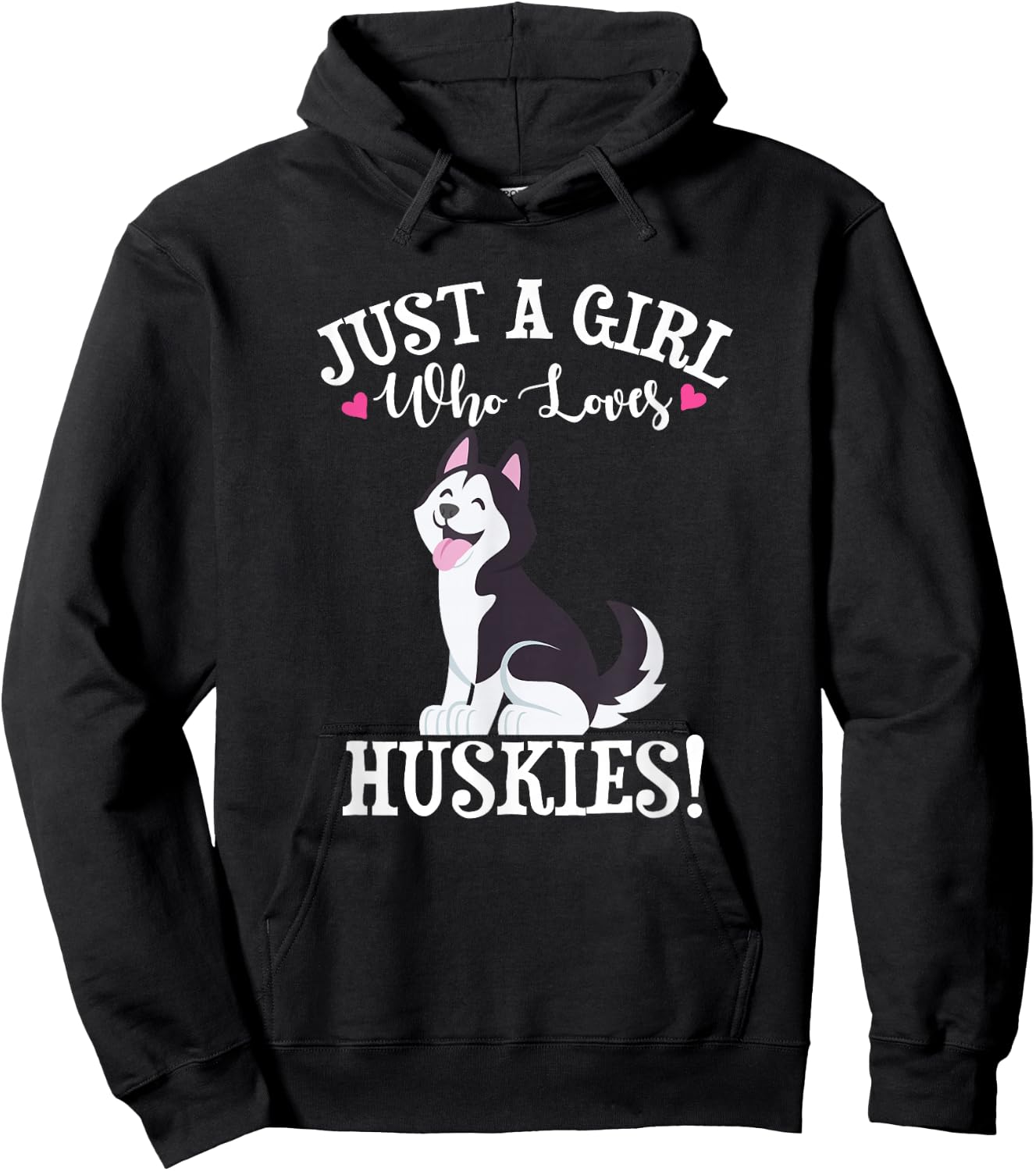 Just A Girl Who Loves Siberian Husky Dog Lover Hoodie - Hoodie | Black