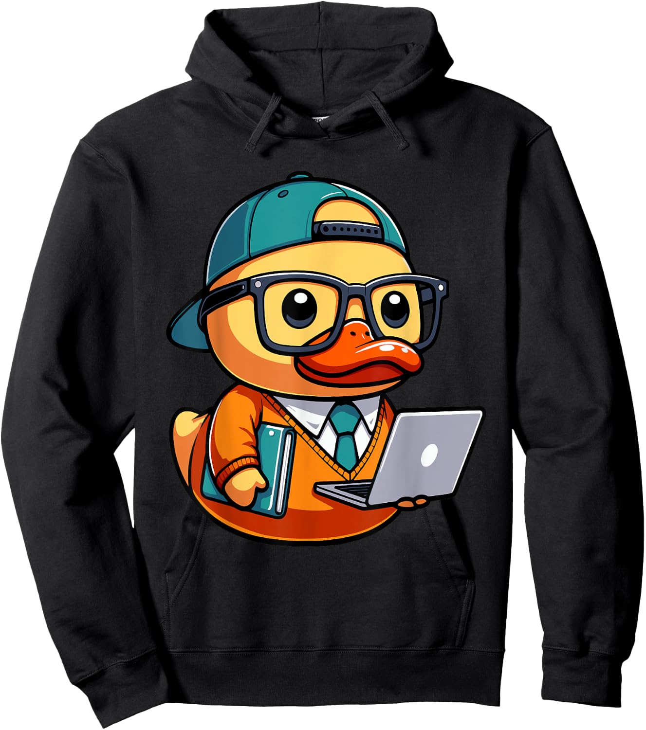 Tech Nerd Techie Programmer Coder Coding Duck Hoodie - Hoodie | Black