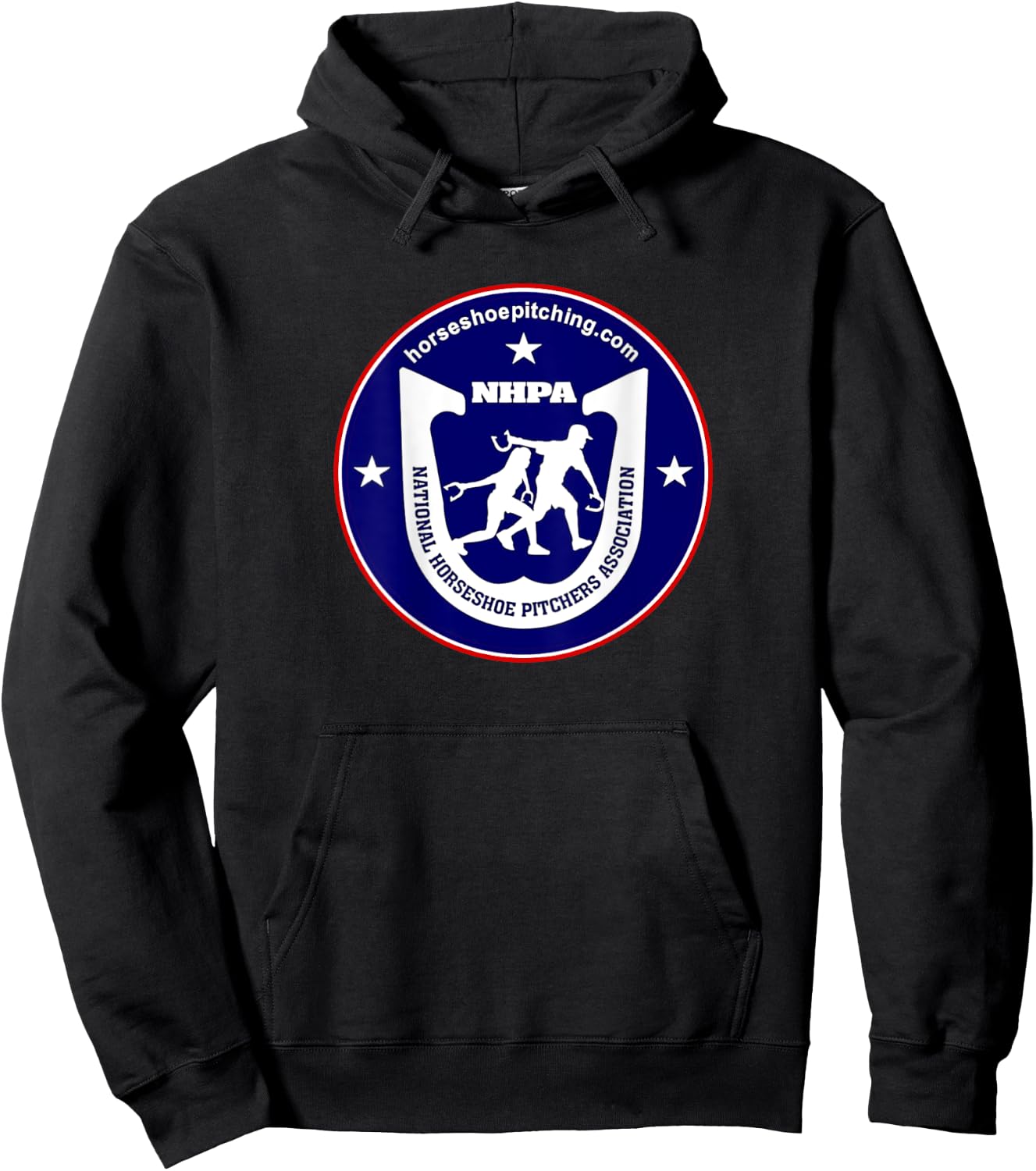 National Horseshoe Pitchers Association NHPA Back Logo Hoodie - Hoodie | Black
