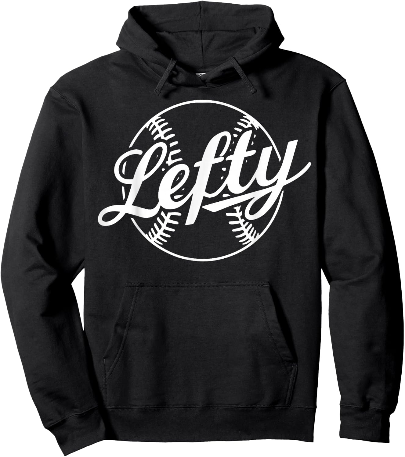 Lefty Left Handed Baseball Softball Proud Woman Men Retro Hoodie - Hoodie | Black