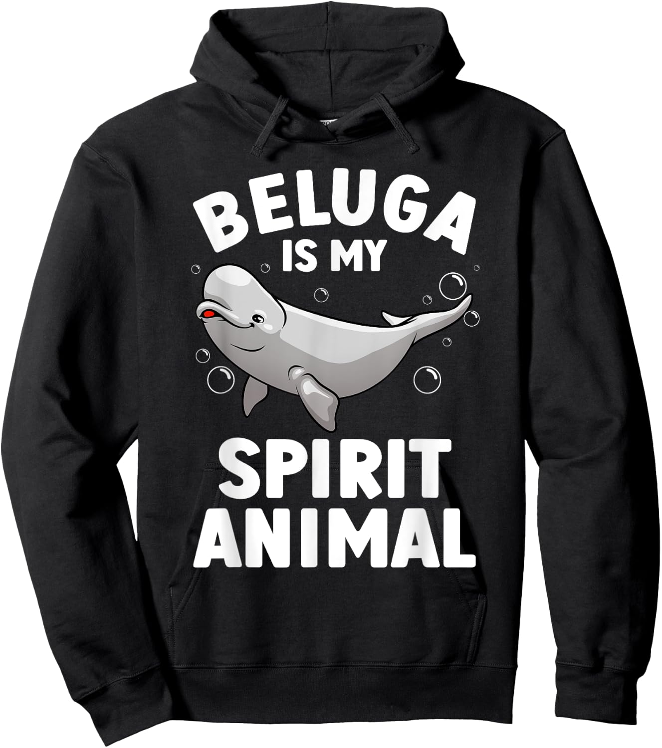 Funny Beluga Whale Design Women Beluga Whale Lover Hoodie - Hoodie | Black