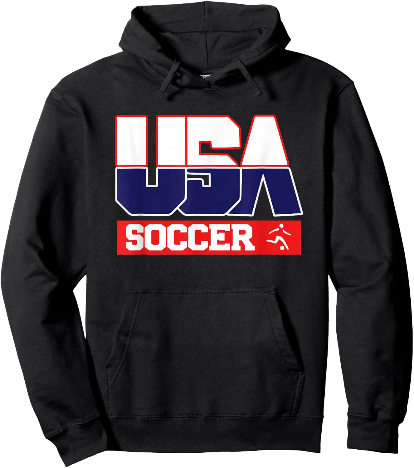 USA Team Soccer - Men & Women American Sports Hoodie - Hoodie | Black