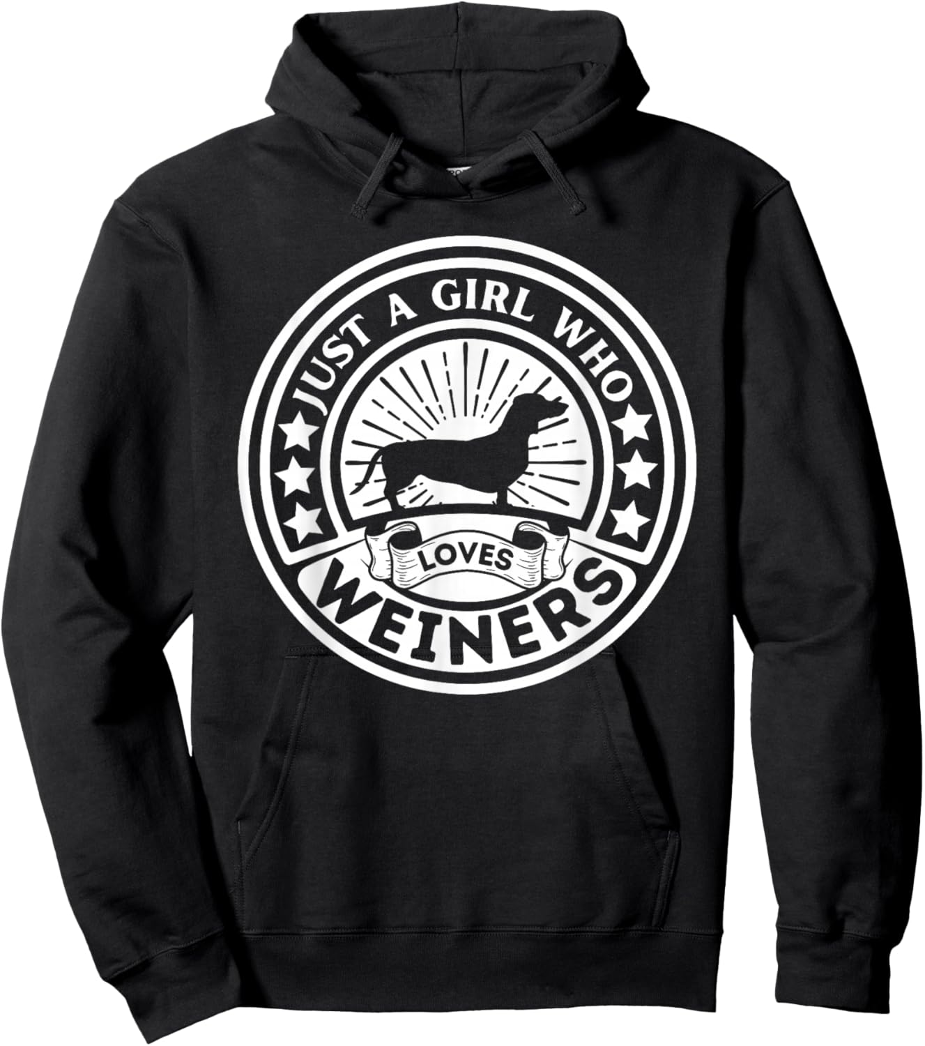 Weiner Dog owner Just A Girl Who Loves Weiners Hoodie - Hoodie | Black