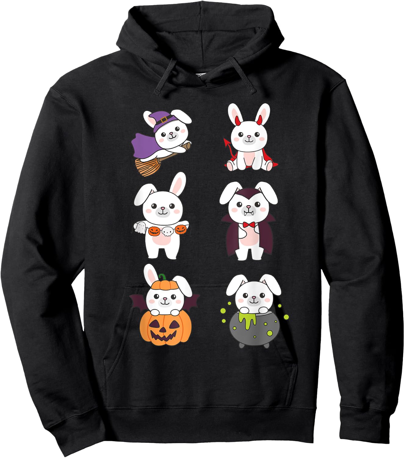 Bunny Halloween Costume Bunnies Halloween Hoodie - Hoodie | Black