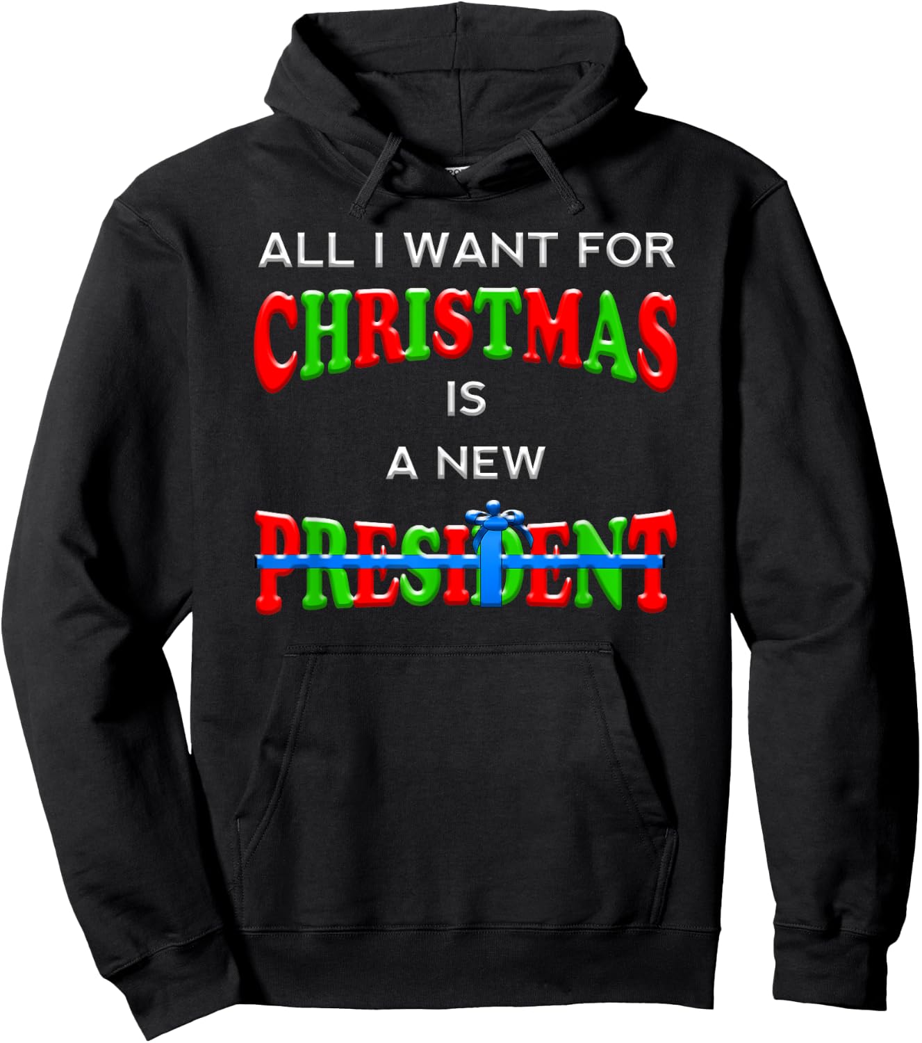 Funny Trump Christmas Anti Biden 2020 Voter Men Women Meme Hoodie - Hoodie | Black