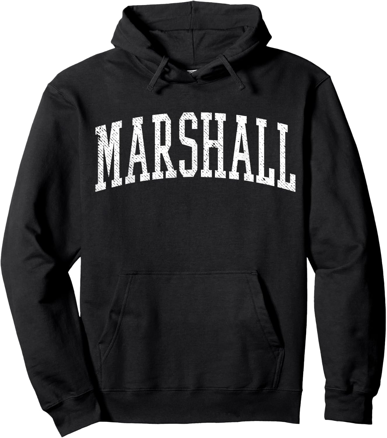 Varsity Distressed Marshall Hoodie - Hoodie | Black