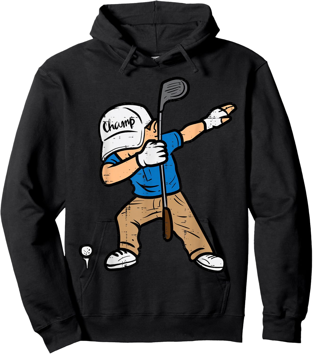 Dabbing Golfer Funny Golfing Golfer Dad Men Boys Kids Youth Hoodie - Hoodie | Black