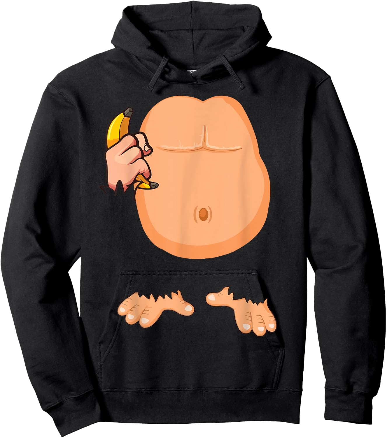 Monkey Costume Monkey Body Headless Halloween Costume Hoodie - Hoodie | Black