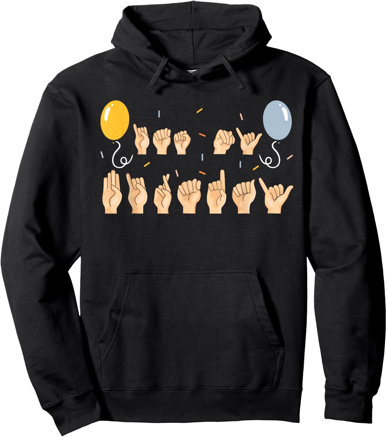 It's My Birthday Sign Language Birthday ASL Hoodie - Hoodie | Black