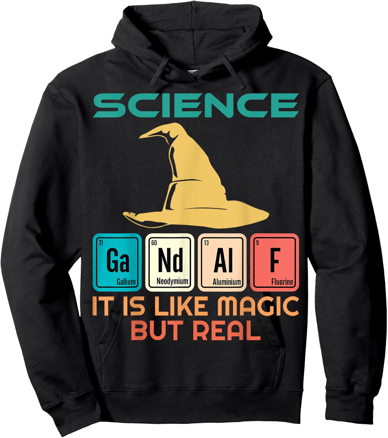 Science is like magic but real Cute Cool Geeky Nerdy Teacher Hoodie - Hoodie | Black