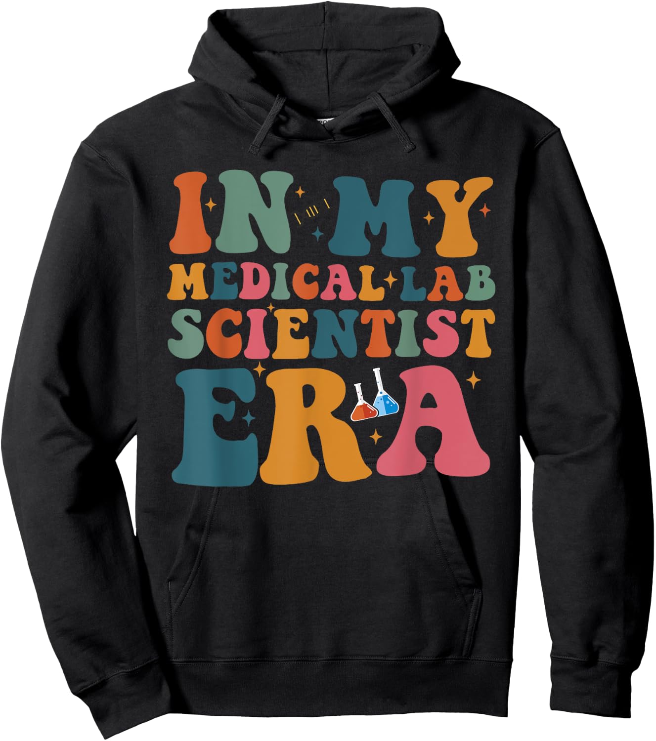 Groovy In My Medical Lab Scientist Era Funny Retro Hoodie - Hoodie | Black