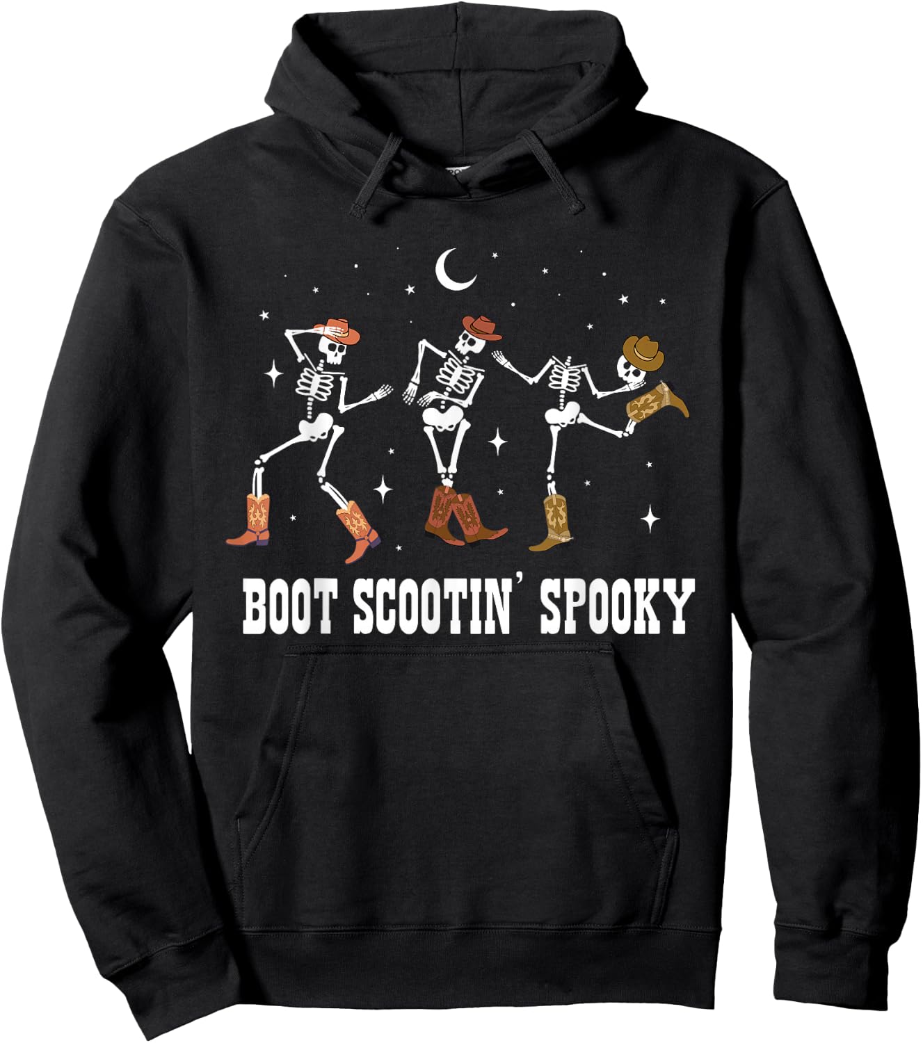 Coyboy Skeleton Dance Halloween Western Country Cowgirl Hoodie - Hoodie | Black