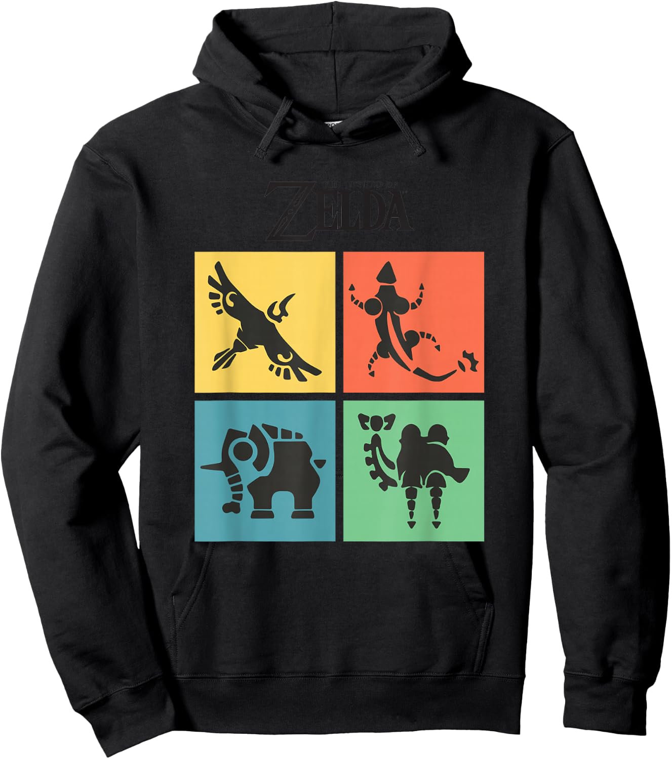 The Legend of Zelda Four Divine Beasts Color Box Up Hoodie - Hoodie | Black