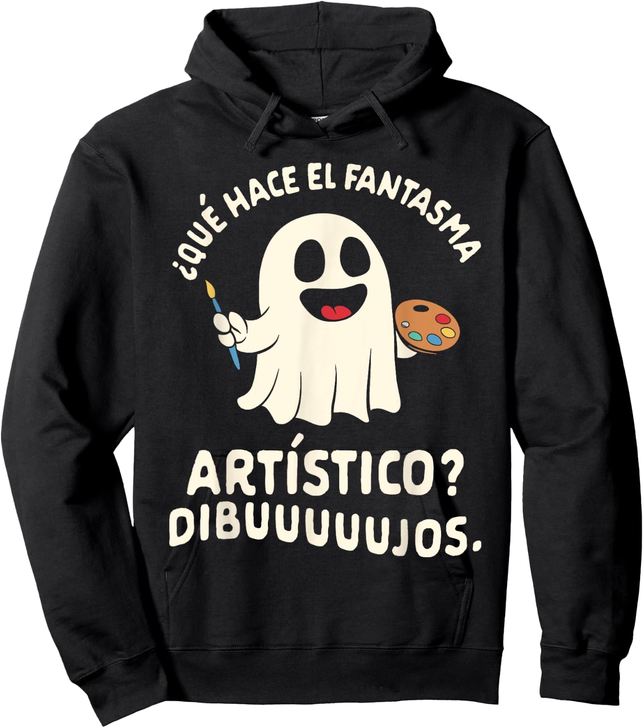 Halloween Spanish Teacher Que Hace El Fantasma Artistico Men Women Hoodie - Hoodie | Black