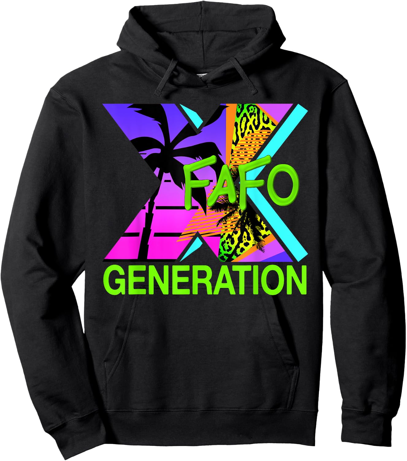 Funny Generation X Humor 60s 70s 80s FAFO Men Women Gen X Hoodie - Hoodie | Black