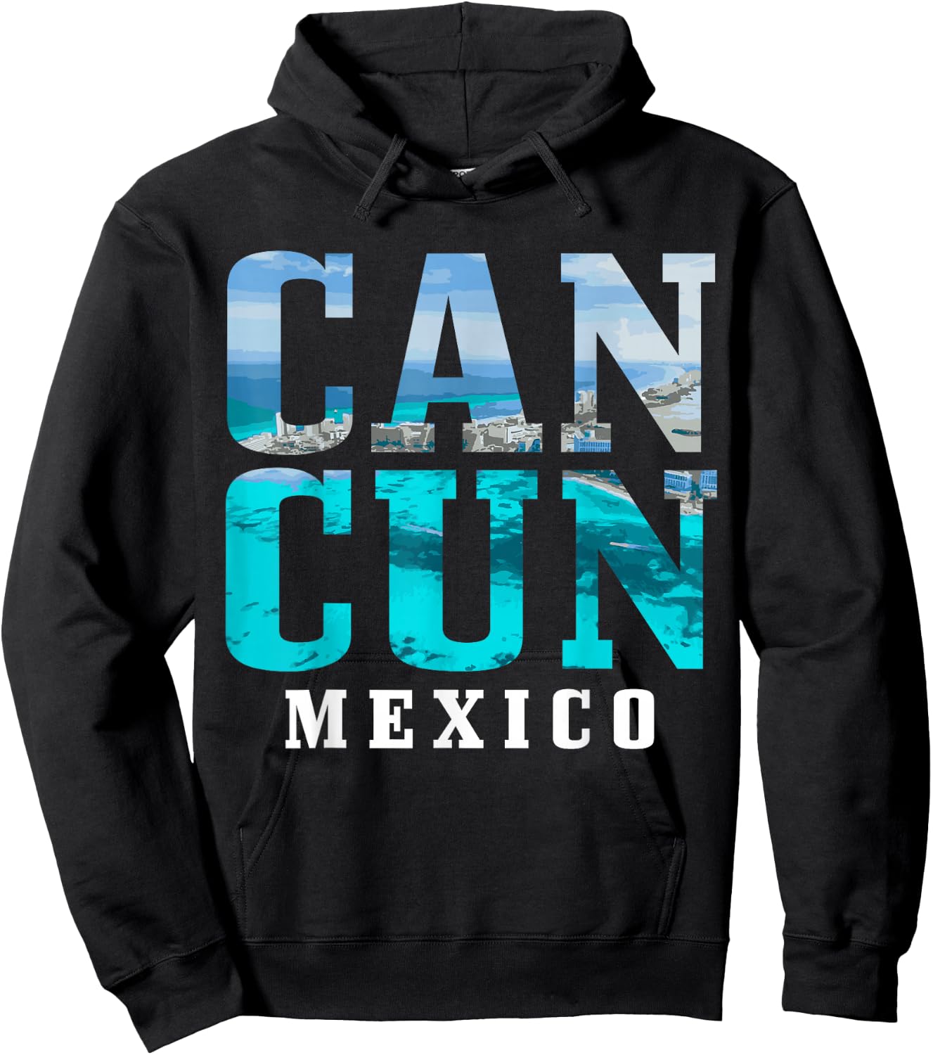 Cancun Mexico Beach Summer Vacation Souvenir Hoodie - Hoodie | Black