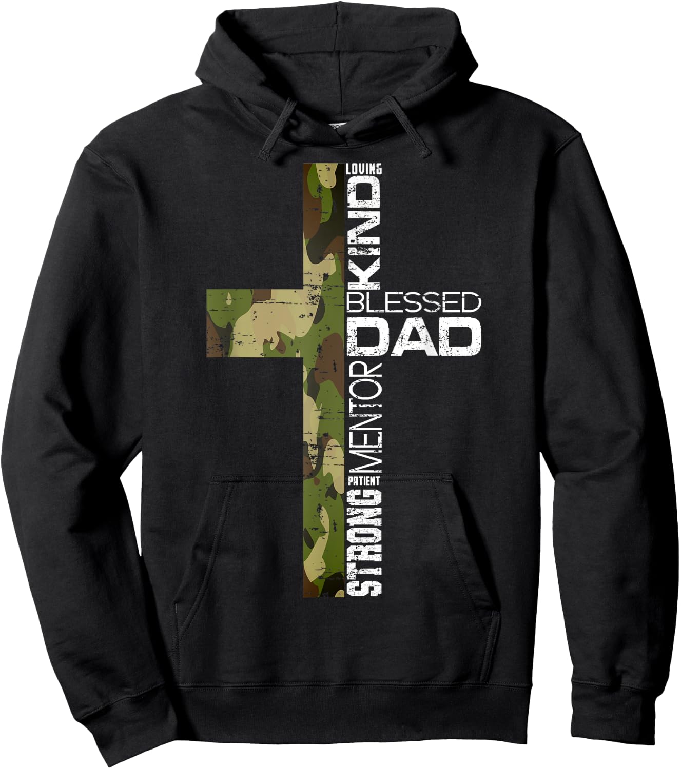 Blessed Dad Cross Christians Father's Day Christian Dad Hoodie - Hoodie | Black
